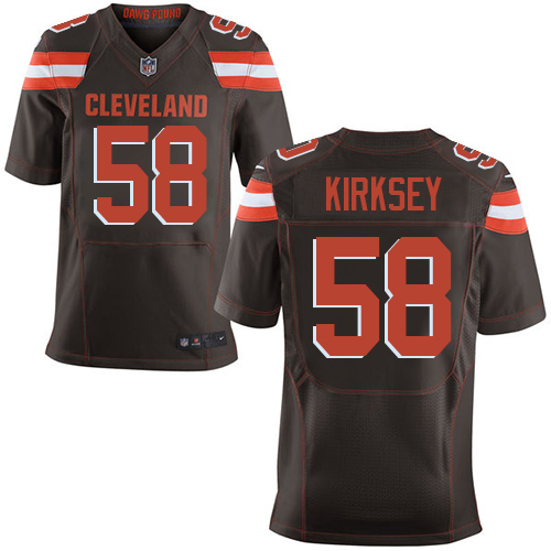 Nike Browns #58 Christian Kirksey Brown Team Color Men's Stitched NFL New Elite Jersey - Click Image to Close